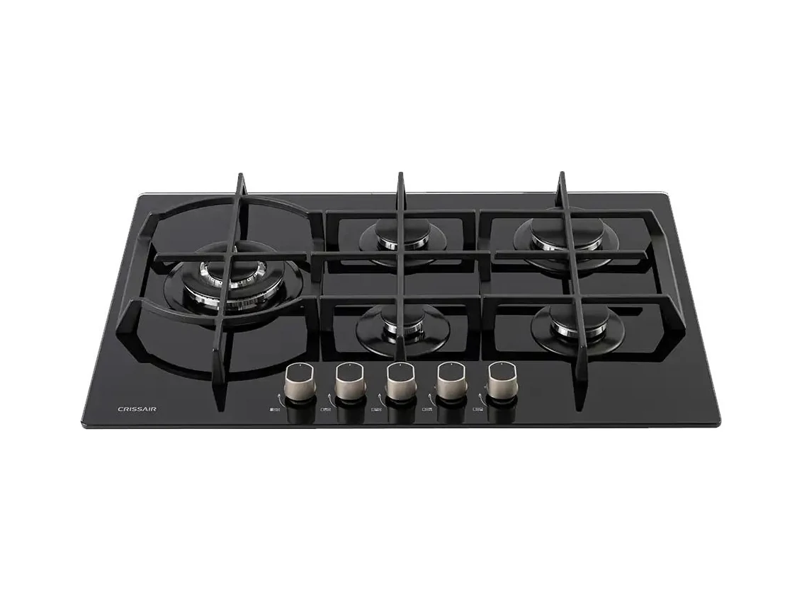 Cooktop a gás Crissair Crystal All Black 75 cm
