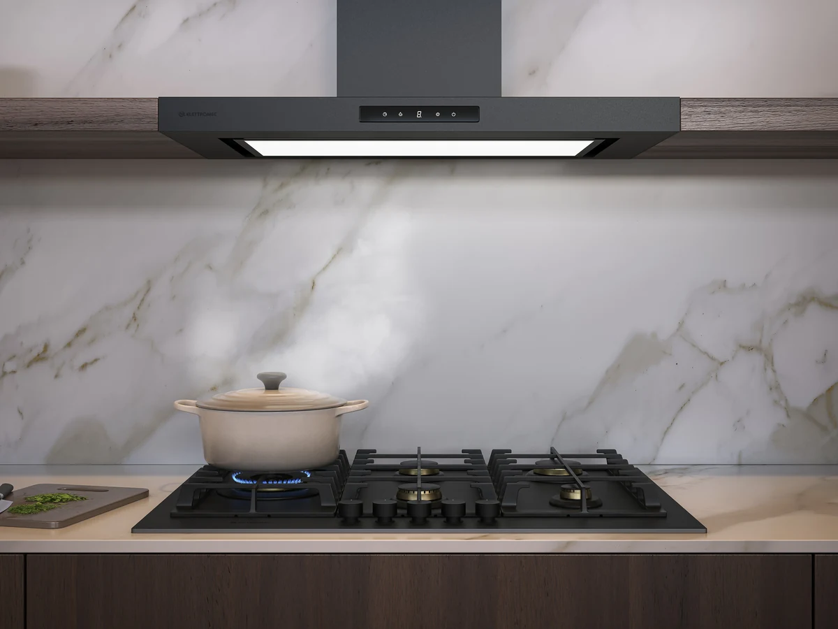 Cooktop Elettromec Black Matte 90 cm sob coifa