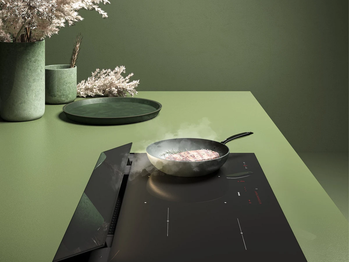 Cooktop de indução Falmec Brera com coifa integrada