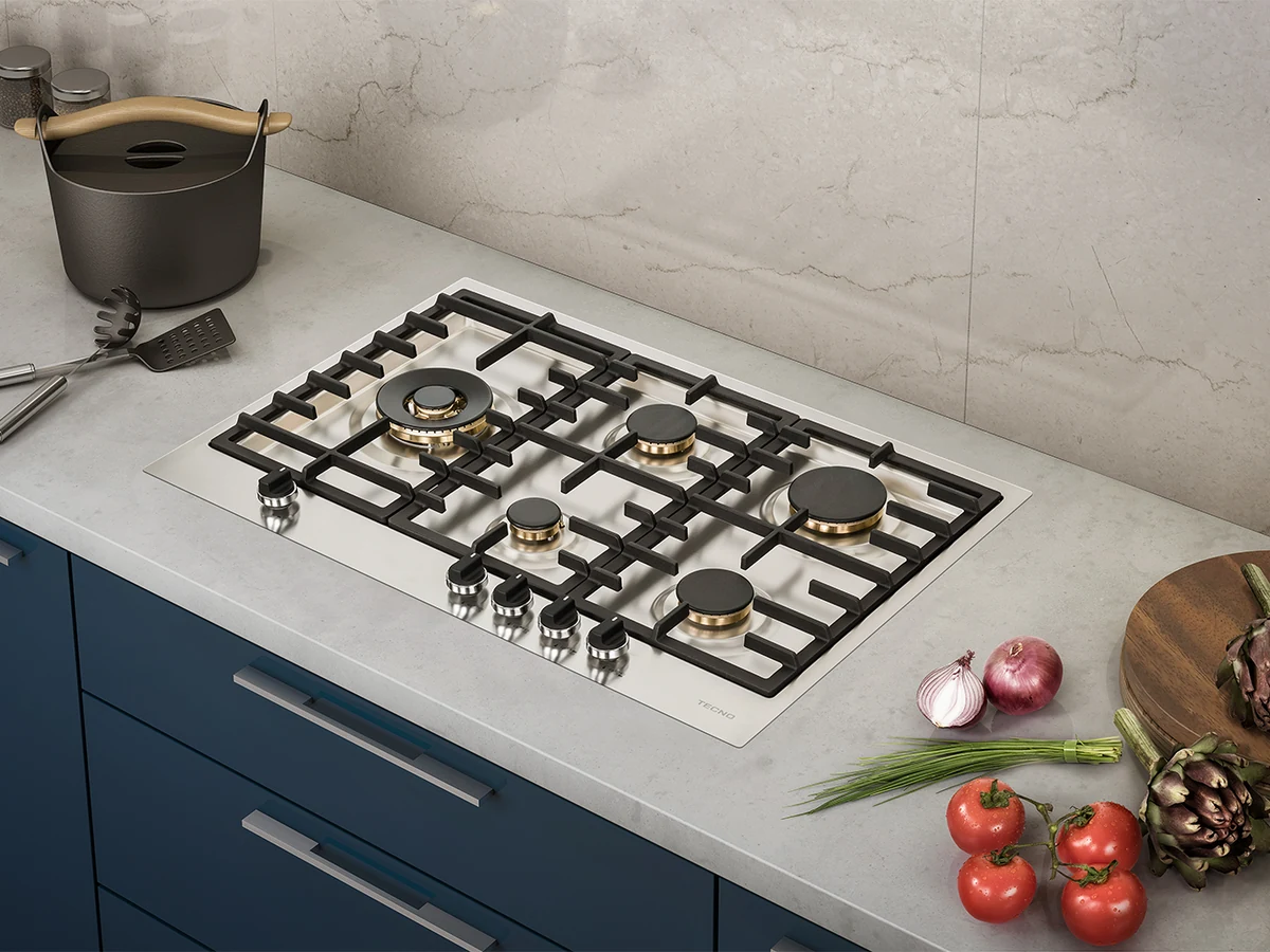 Cooktop Tecno Vintage Filotop em bancada de mármore